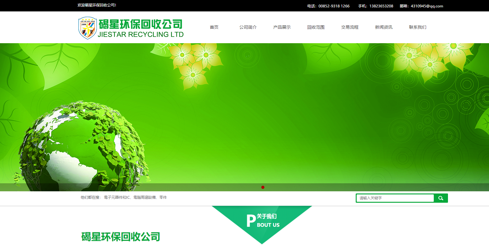 香港碣星电子有限公司与海洋网络达成网站建设协议